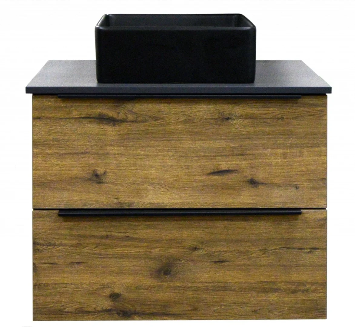 Приобрести тумба подвесная azario gris 90/2 со столешницей, дуб веллингтон/антрацит