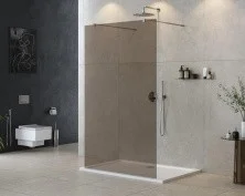 Cezares Душевая перегородка LIBERTA 120 см, бронза\хром LIBERTA-L-2-120-BR-Cr