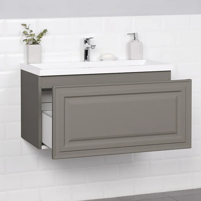 Приобрести тумба подвесная итана verona 80 с раковиной natella 80 смоки софт