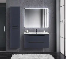 Cezares Тумба подвесная с раковиной ECO-CER 80 см Grafito, графит ECO-CER-800-2C-SO-GR-P