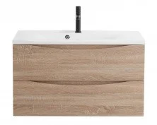 Тумба подвесная с раковиной BelBagno MARINO-900-2C-SO-WO-P 90 см, Rovere Bianco
