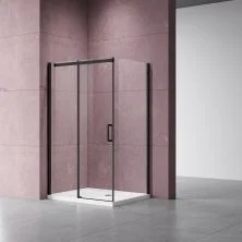 Vincea Душевое ограждение Dice 100х120 см, прозрачное, черное VSR-4D1012CLB