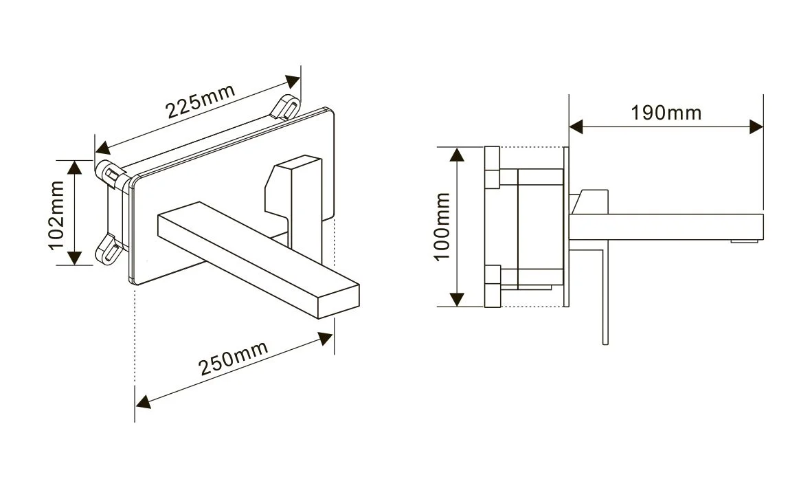 Приобрести hayzburg настенный смеситель для раковины, золото hb-1003go