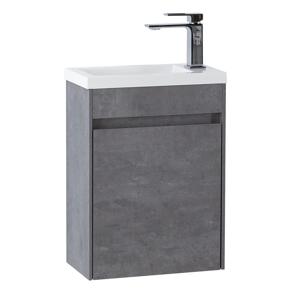 Приобрести belbagno тумба с раковиной pietra mini 40 см, подвесная с дверью 40-l stucco cemento, белая раковина