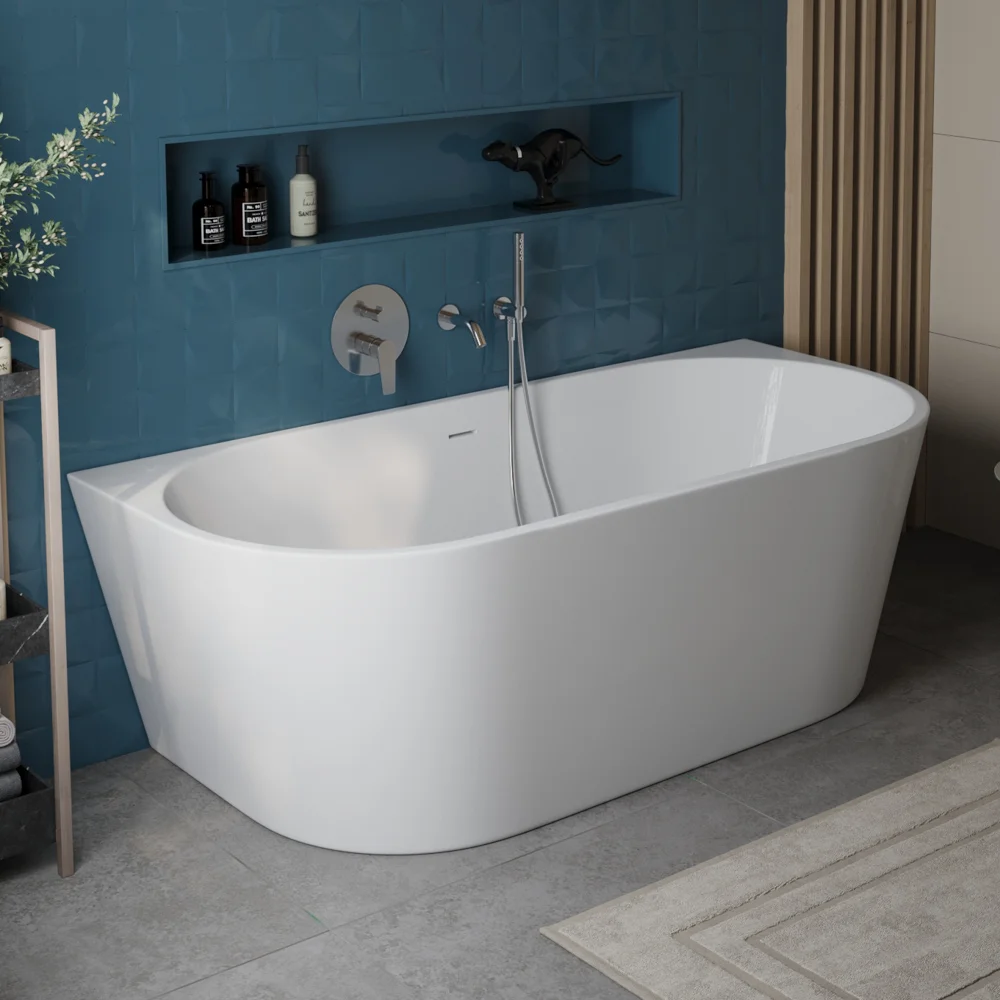 Приобрести belbagno акриловая ванна 150х75 см, пристенная, белая bb710-1500-750