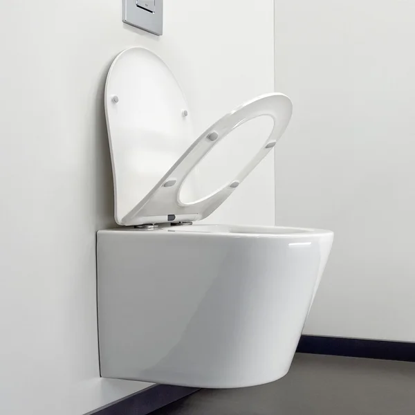 Приобрести comforty подвесной унитаз 105 безободковый, сиденье дюропласт softclose тонкое, быстросъёмное