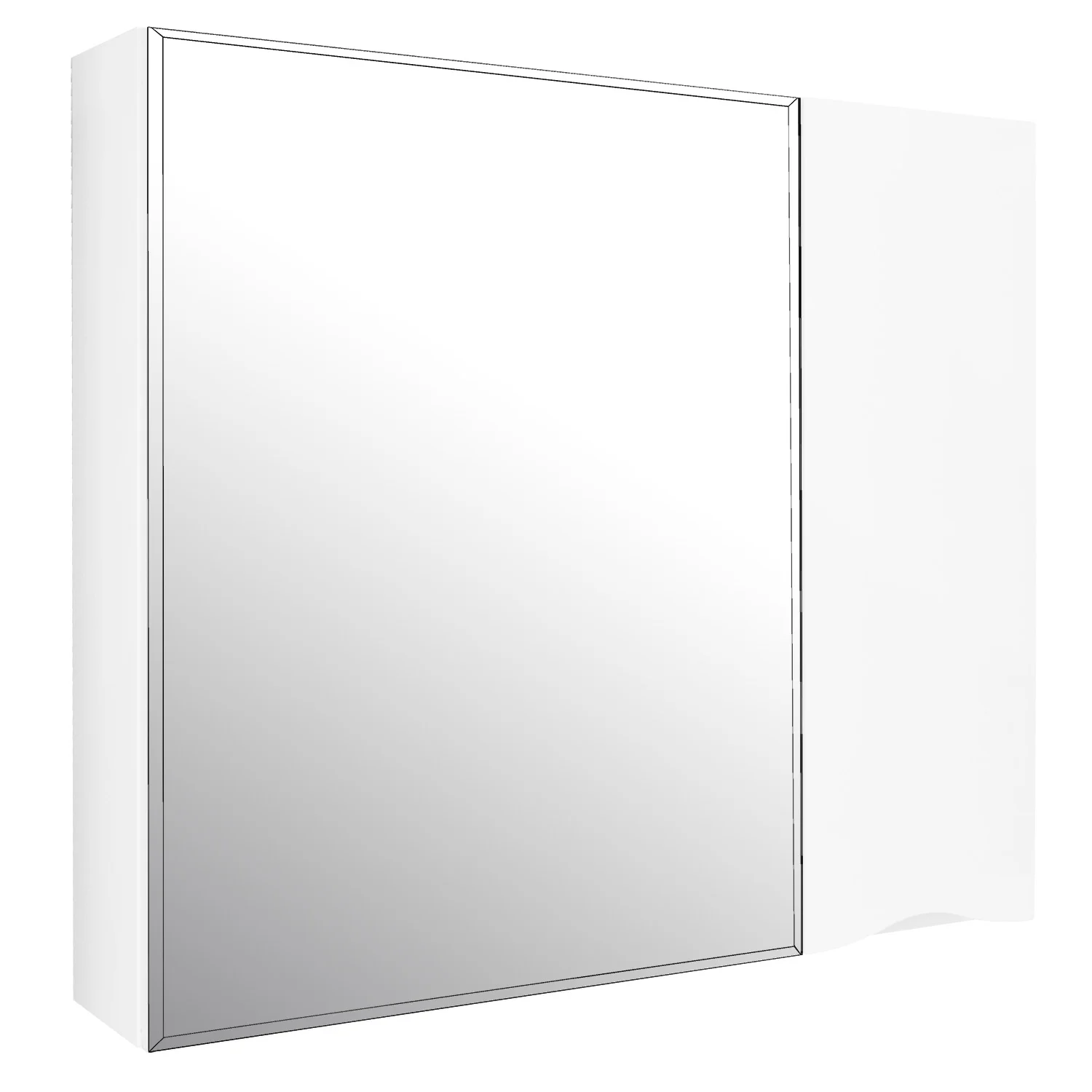 Приобрести loranto зеркало-шкаф santorini 80х70 см, правый, белый (cs00086970)