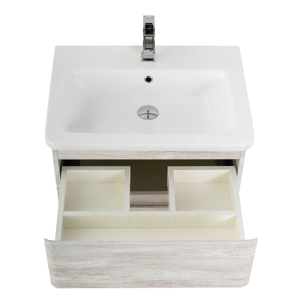 Приобрести belbagno тумба с раковиной albano-cer 50 см, подвесная rovere vintage bianco, белая раковина
