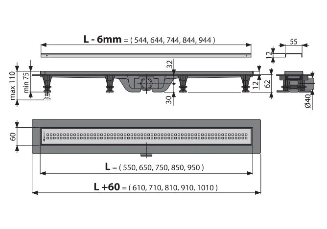 Приобрести сливной трап alcaplast apz9-750m simple