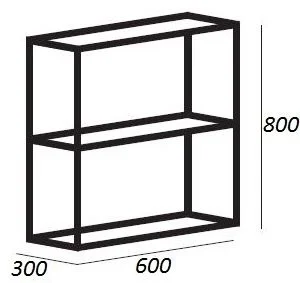 Приобрести cezares полка стальная cadro 80х60см, белые вставки