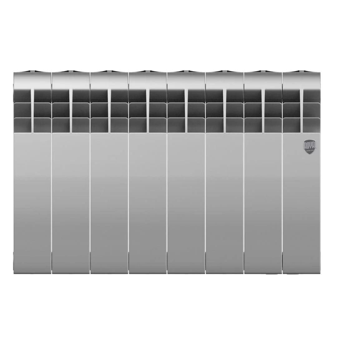 Приобрести royal thermo радиатор биметаллический biliner 350 /silver satin ( серебристый ) - 8 секц.