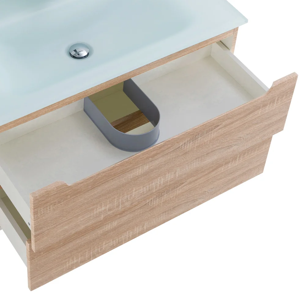 Приобрести belbagno тумба с раковиной etna 80 см, подвесная rovere bianco, стеклянная раковина