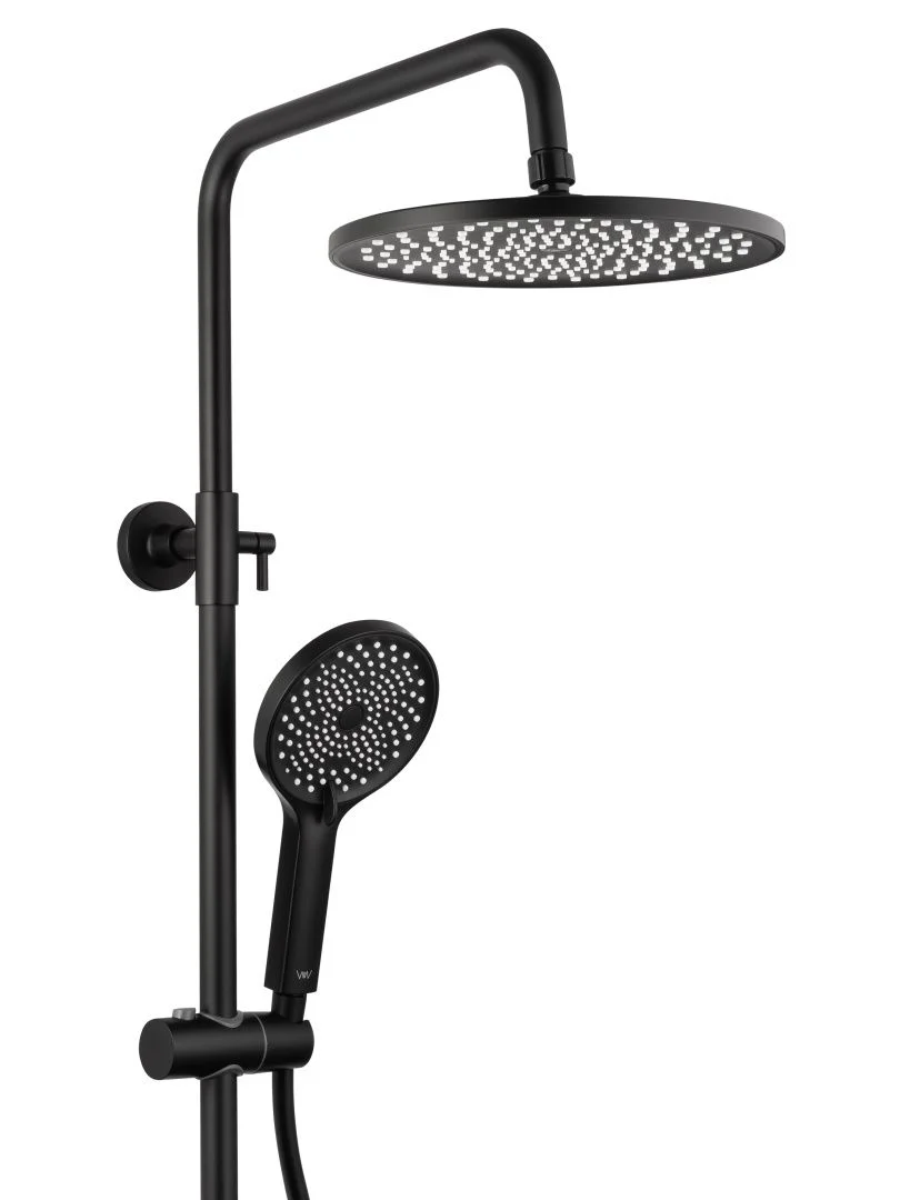 Приобрести душевая система с термостатом wonzon & woghand the one, черный матовый (ww-b3094-mb)