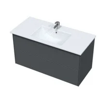 Sole Тумба подвесная Ultra 100 см с раковиной Next 100, серая матовая УТ000068498