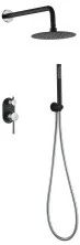 Boheme Душевой комплект скрытого монтажа Uno. Черный хром 464-BCR