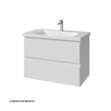 Caprigo Тумба с раковиной FORTE-Smalty 80 см, белая, эмаль