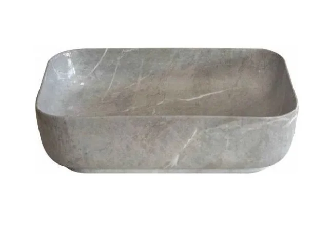 Приобрести mirsant раковина чаша shell-0619 grey light 51х40 см, серая ут000081492