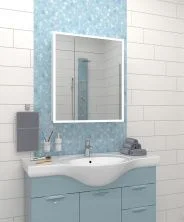 Continent Зеркало шкаф с подсветкой Reflex 70х80 см, бесконтактный включатель, белое