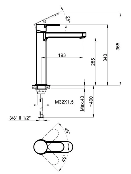 Приобрести смеситель для раковины azario tevis, высокий, хром az-15494551