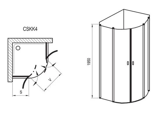 Приобрести ограждение душевое ravak chrome cskk4 90 см 3q170c00z1 алюминий/прозрачное