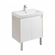 Акватон Тумба c раковиной Сканди 70 Doors универсальная, Белый/Дуб Верона