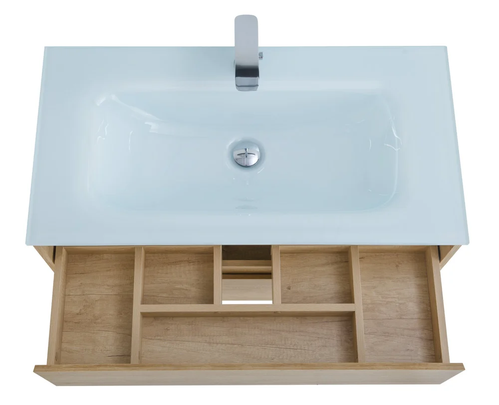 Приобрести belbagno тумба с раковиной kraft 100 см, подвесная rovere nebrasca nature, стеклянная раковина