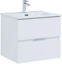 Aquanet Тумба с раковиной Алвита New 60 см, 2 ящика, белая матовая