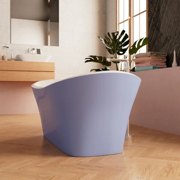 Приобрести frank акриловая ванна f6104 white/light blue 170х75 см, голубая, отдельностоящая