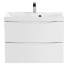 Тумба подвесная с раковиной BelBagno MARINO-700-2C-SO-BL-P 70 см, Bianco Lucido