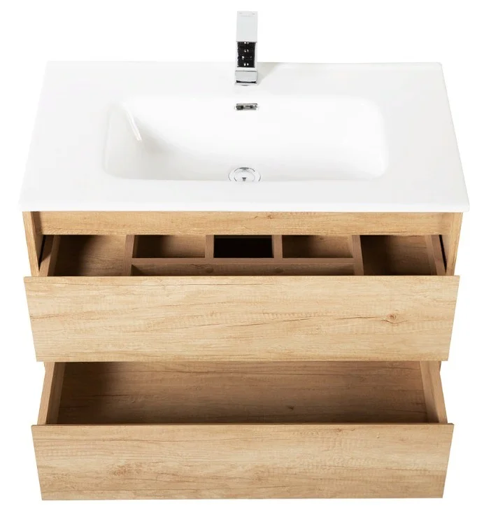 Приобрести тумба подвесная с раковиной belbagno kraft-900-2c-so-rnn 90 см, rovere nebrasca nature