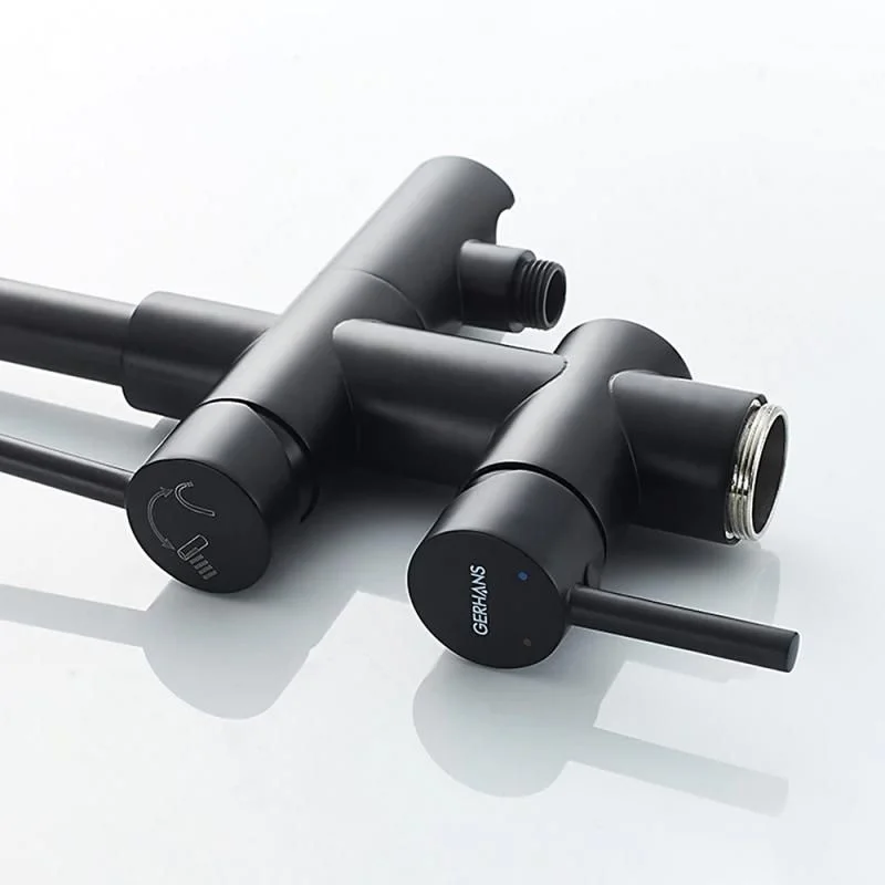 Приобрести gerhans напольный смеситель для ванны k15, черный k13219b