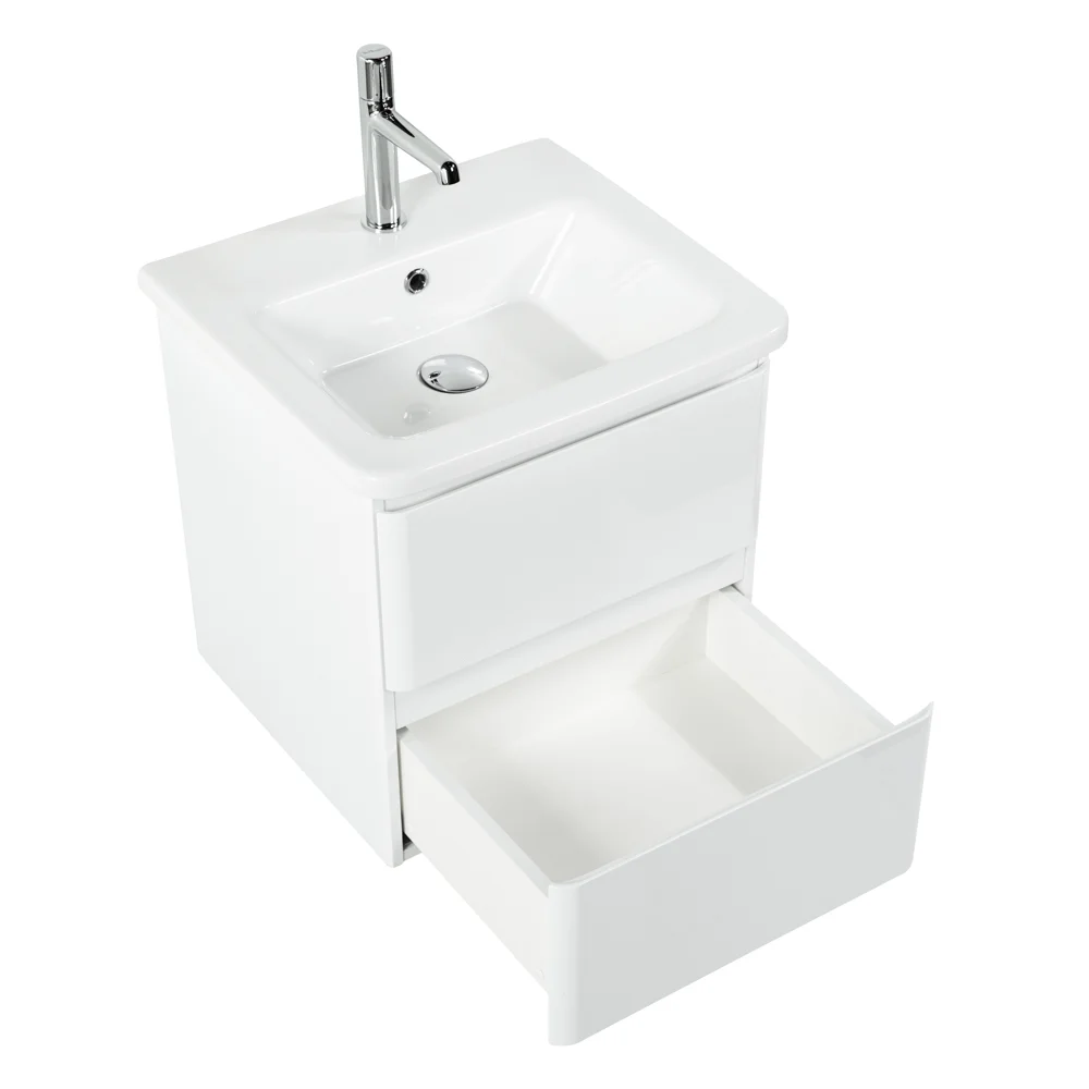 Приобрести belbagno тумба с раковиной albano-cer 50 см, подвесная bianco lucido, белая раковина