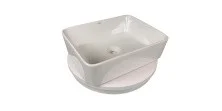 Sintesi Раковина накладная 490х380 мм, белая, без отверстия под смеситель LVB-APP-401