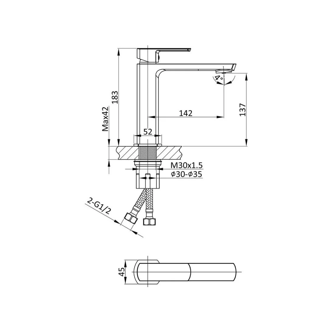 Приобрести vincea смеситель для раковины next, оружейная сталь vbf-1n1gm