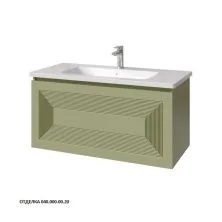 Caprigo Тумба с раковиной MODO Quarta 100 см, светло зеленая, эмаль