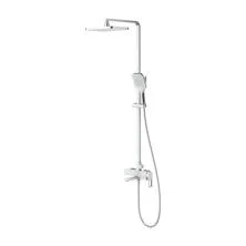 GERHANS Душевая система К27, белая\хром K19127W