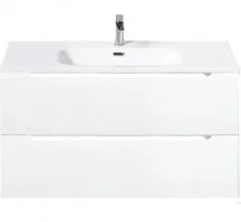 Тумба подвесная с раковиной BelBagno ETNA-1000-2C-SO-BL-P 100 см, Bianco Lucido