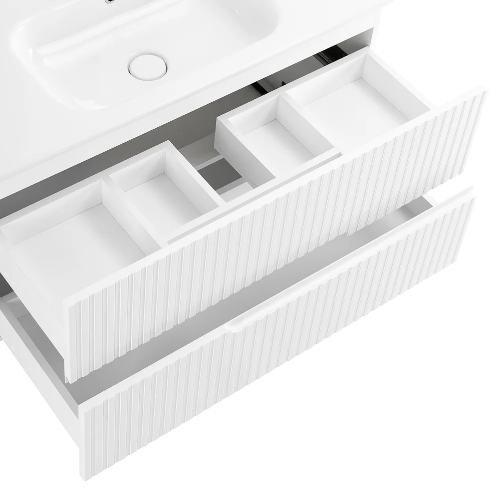 Приобрести cezares тумба подвесная с раковиной duet 80 см bianco lucido, белый глянец duet-800-2c-so-bl