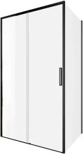 Aquanet Душевое ограждение Pleasure Evo 110x80 AE65-110x80-BT профиль черный, прозрачное стекло