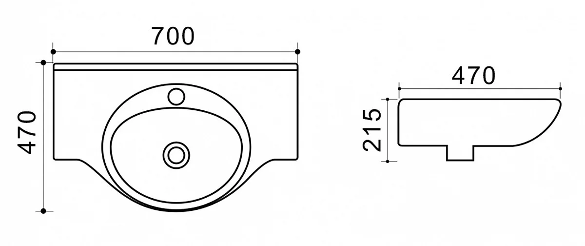 Приобрести azario раковина подвесная teo 70x47см, белая teo-70