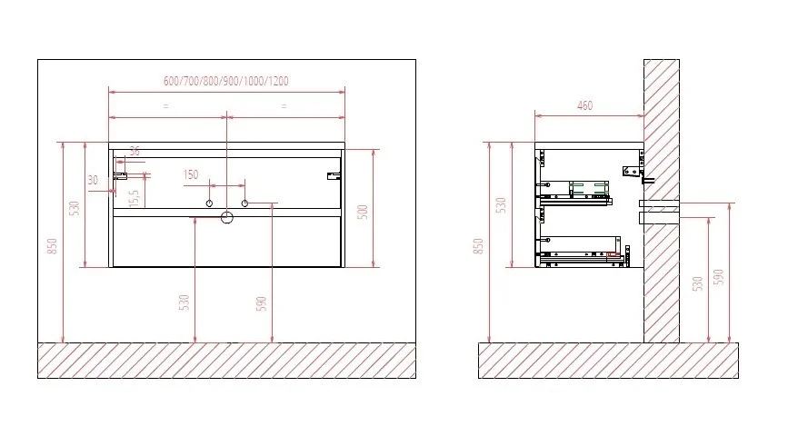 Приобрести тумба подвесная с раковиной belbagno kraft-600-2c-so-rgb 60 см, rovere galifax bianco
