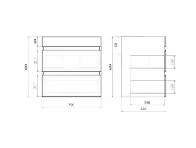 Приобрести mirsant тумба подвесная next 60/2 60 см с раковиной sky -60 ут000057254