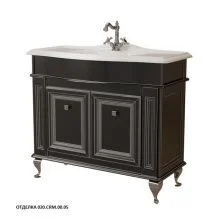 Caprigo Тумба с раковиной FRESCO 100 см, черная, эмаль