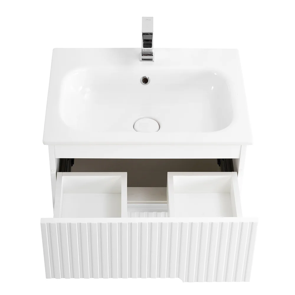 Приобрести cezares тумба подвесная с раковиной duet 60 см bianco lucido, белый глянец duet-600-2c-so-bl