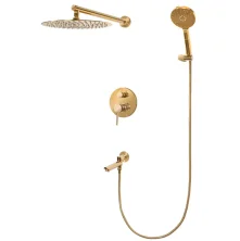 Grocenberg Встраиваемая душевая система, золото GB5001GO