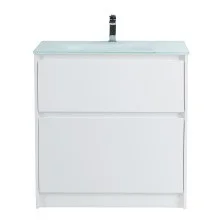 BelBagno Тумба с раковиной KRAFT 80 см, напольная Bianco Opaco, белая матовая раковина
