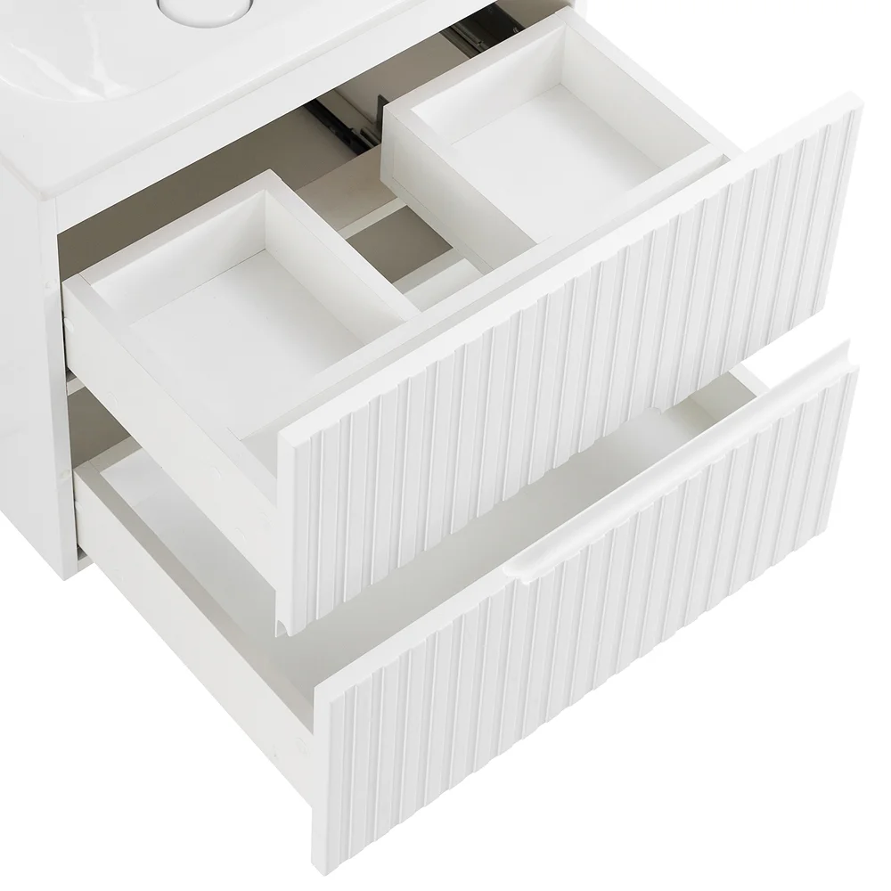 Приобрести cezares тумба подвесная с раковиной duet 60 см bianco lucido, белый глянец duet-600-2c-so-bl