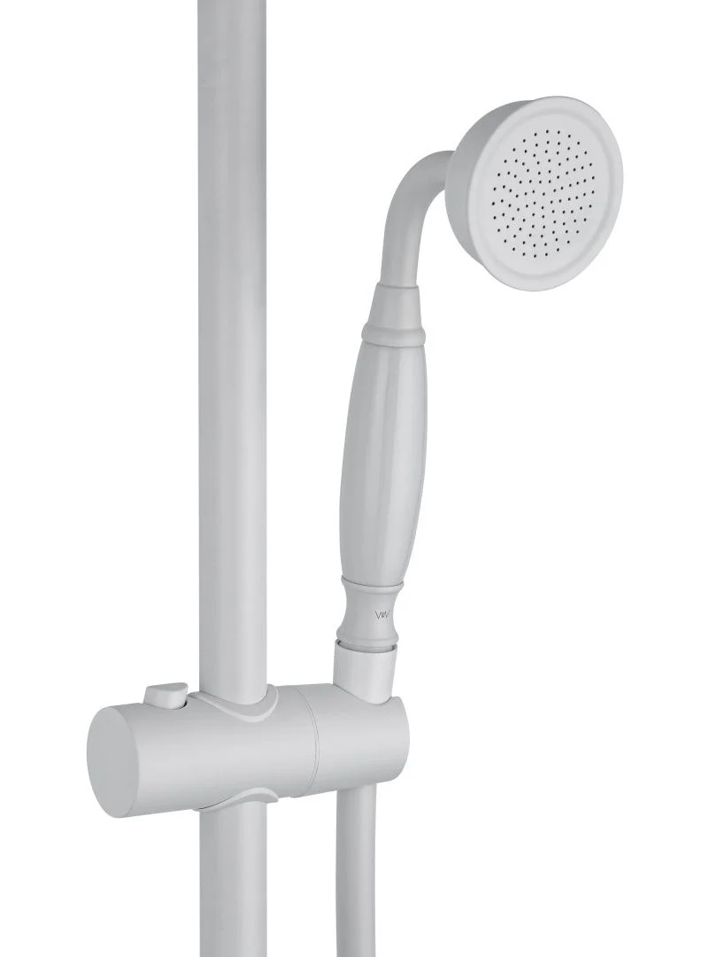 Приобрести душевая система с термостатом wonzon & woghand retro, белый матовый (ww-b3041-mw)