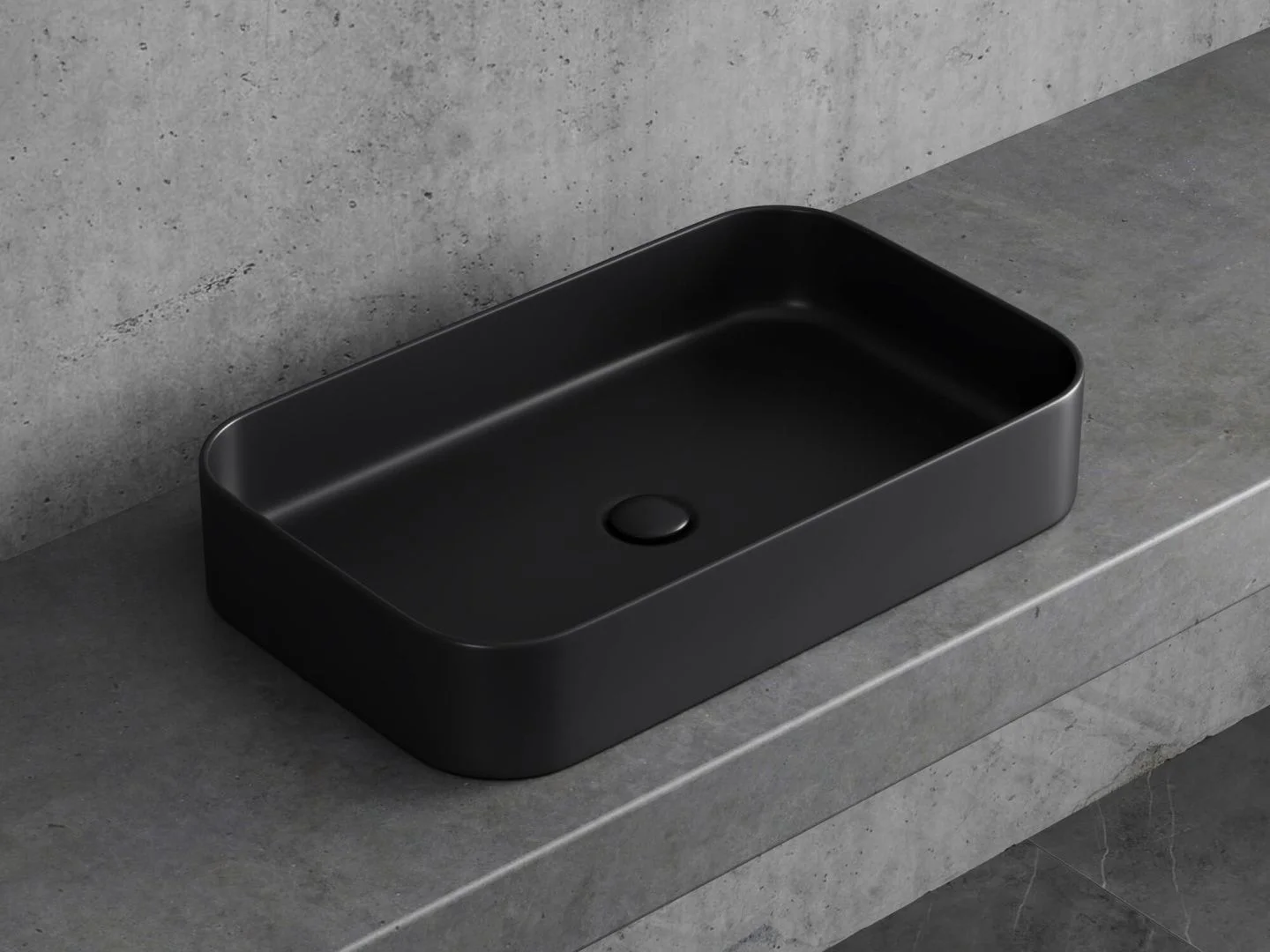 Приобрести hayzburg накладная раковина чаша 60х37 см, черная матовая hb-0035-60mb