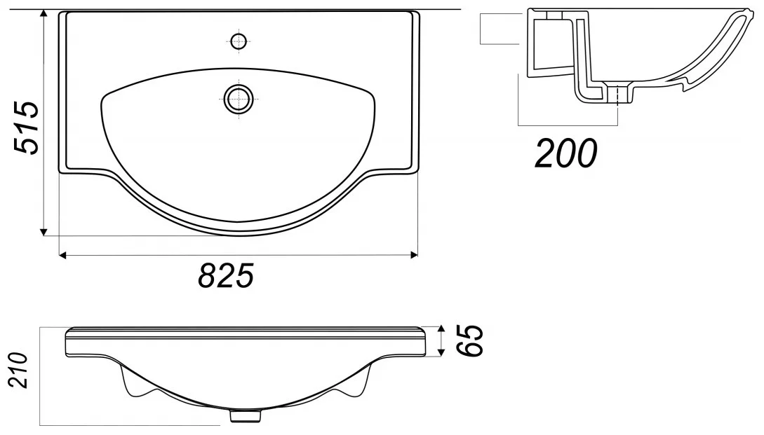 Приобрести раковина sanita luxe classic 80х24 см